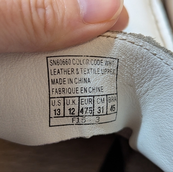 Skechers Men's Leather Canvas White Slip On Phoenix Driving Moccasins Loafer, 13 - Picture 8 of 9